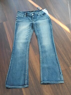 Express Jeans Women's Sz 12R Boot Stella Low-Rise Flared 34x32 Stretch NEW
